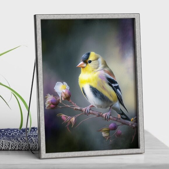 NobleCaptures Other - American Goldfinch Yellow Bird Watercolor Oil Painting Wall Art Print‎